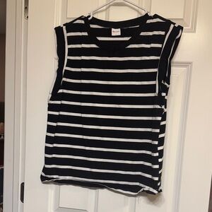 Black and White Striped Tank Top
